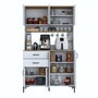Hanah Home Armario Multiusos Blanco y Nogal